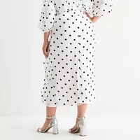 Worthington Womens Mid Rise Long Pencil Skirt-Plus