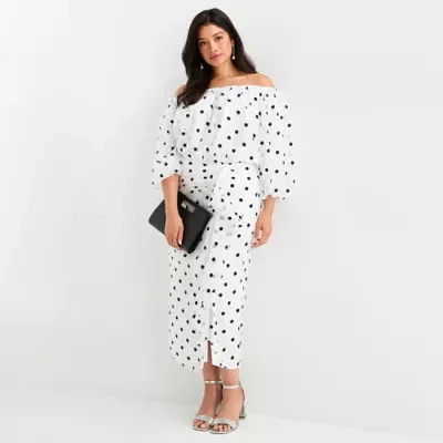 Worthington Womens Mid Rise Long Pencil Skirt-Plus