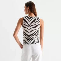 Worthington Womens V Neck Sleeveless Tank Top