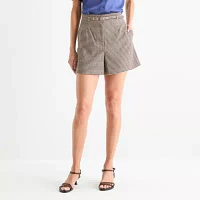 Worthington Womens High Rise Belted Short