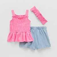 Little Lass Toddler Girls 3-pc. Skort Set