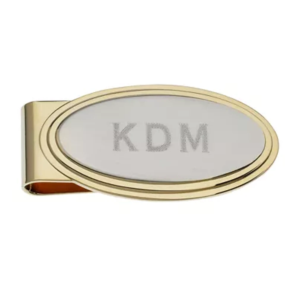 Personalized Stepped Two-Tone Money Clip