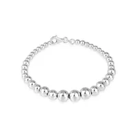 Sterling Silver Beaded Bracelet