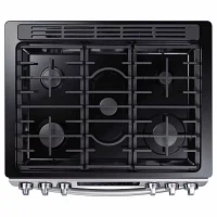 Samsung 5.8 cu. ft. Smart Wi-Fi Enabled Slide-In Gas Range with Fan Convection