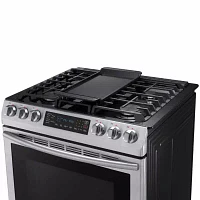 Samsung 5.8 cu. ft. Smart Wi-Fi Enabled Slide-In Gas Range with Fan Convection