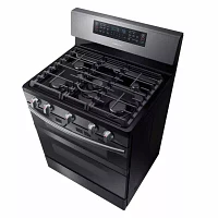 Samsung 5.8 cu. ft. Smart Wi-Fi Enabled Flex Duo™ with Dual Door Freestanding Gas Range