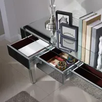 Attpi Silver Mirrored Desk