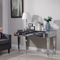 Attpi Silver Mirrored Desk