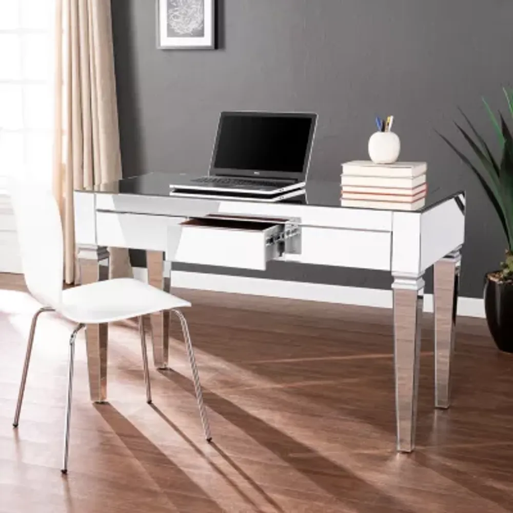 Attpi Silver Mirrored Desk