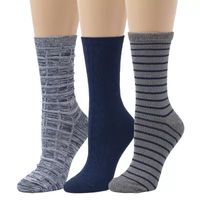 Cuddl Duds Womens 3 Pair Boot Socks