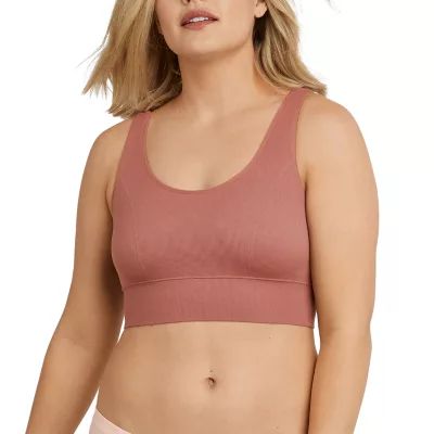 Maidenform Feel Good Super Soft Seamless Rib Knit Wireless Crop Tank-Dm2304