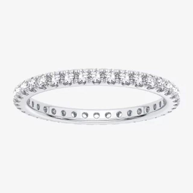 H-I / Si1-Si2) 1/2 CT. T.W. Lab Grown White Diamond 10K White Gold Eternity Wedding Band