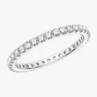 H-I / Si1-Si2) 1/ CT. T.W. Lab Grown White Diamond 10K White Gold Eternity Wedding Band