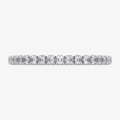 H-I / Si1-Si2) 1/ CT. T.W. Lab Grown White Diamond 10K White Gold Eternity Wedding Band