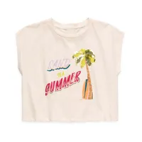 Thereabouts Little & Big Girls Round Neck Short Sleeve Graphic T-Shirt