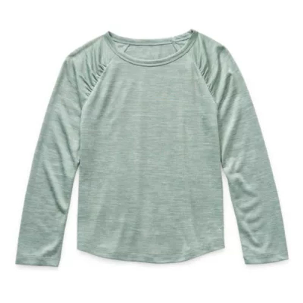 Xersion Little & Big Girls Crew Neck Long Sleeve T-Shirt