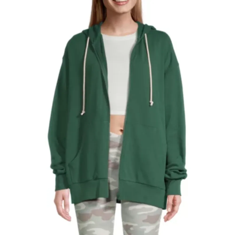 Arizona Juniors Womens Long Sleeve Zipper Hoodie | Green Tree Mall