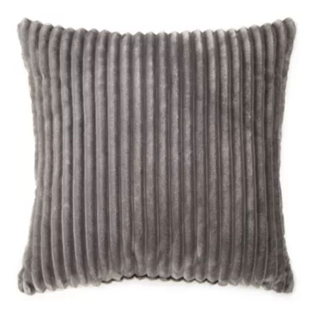 Home Expressions Ribbed Plush Square Throw Pillow