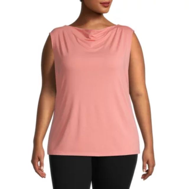 Liz Claiborne Womens Crew Neck Sleeveless Blouse | Plaza Las Americas