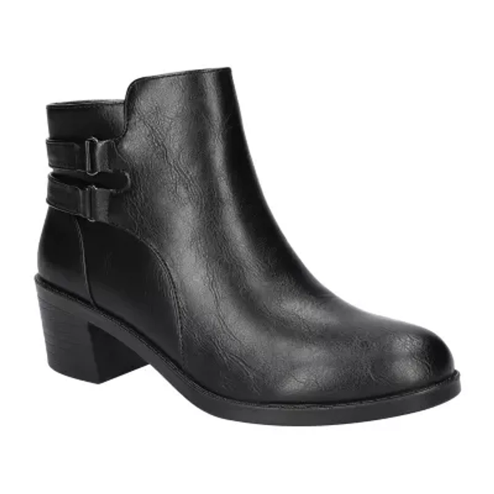 Easy Street Womens Murphy Block Heel Booties