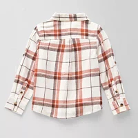 Okie Dokie Toddler & Little Boys Long Sleeve Flannel Shirt