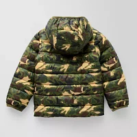 Okie Dokie Toddler Boys Adaptive Hooded Midweight Puffer Jacket