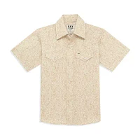 Ely Cattleman Little & Big Boys Paisley Short Sleeve Button-Down Shirt