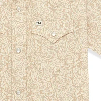 Ely Cattleman Little & Big Boys Paisley Short Sleeve Button-Down Shirt