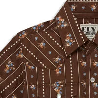 Ely Cattleman Little & Big Boys Floral Long Sleeve Button-Down Shirt