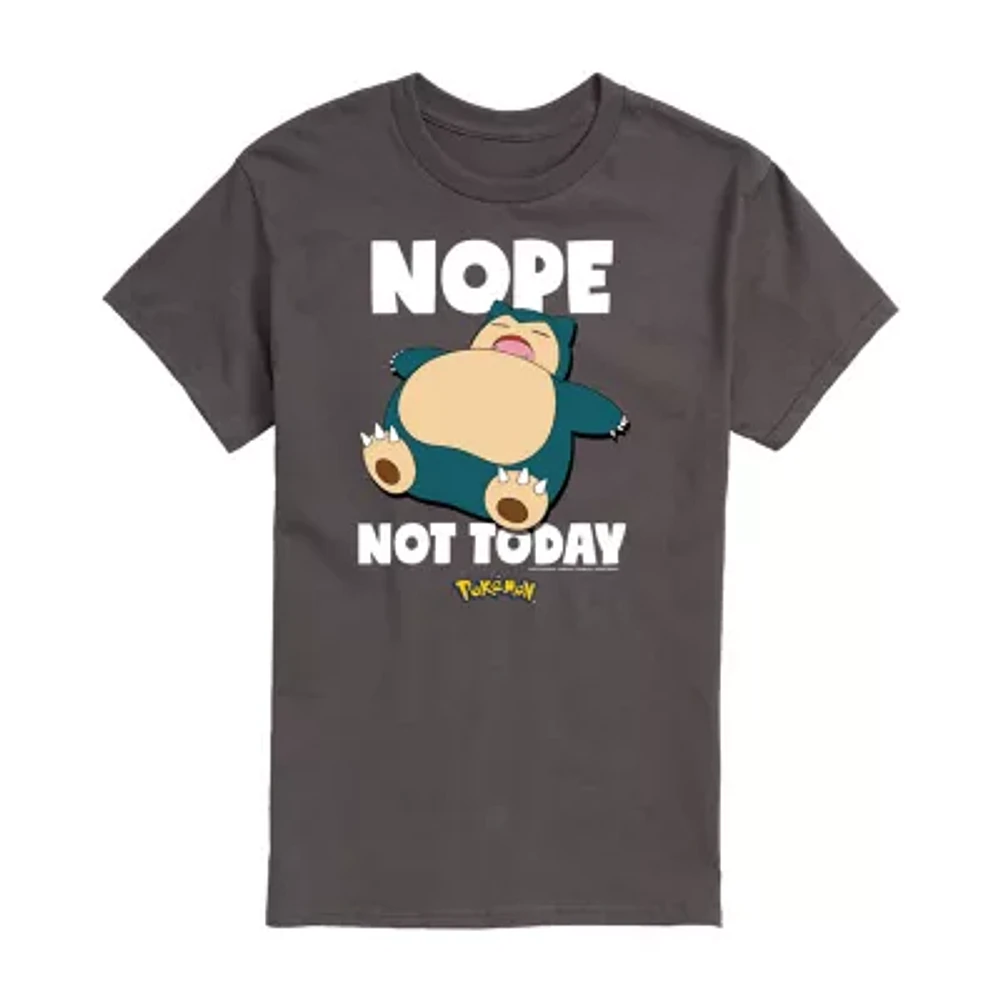 Mens Short Sleeve Pokemon Nope Not Today Graphic T-Shirt