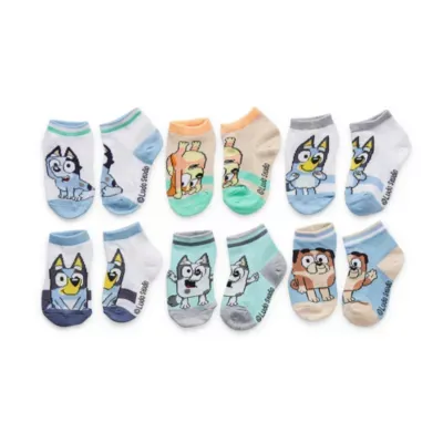 Toddler Boys 6 Pair Bluey Quarter Socks