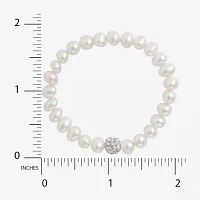 Girls Cultured Freshwater Pearl & Crystal Bracelet