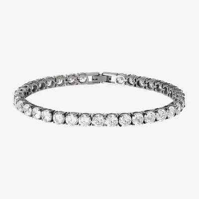 Shaquille O'Neal XLG White Cubic Zirconia Stainless Steel 9 Inch Tennis Bracelet