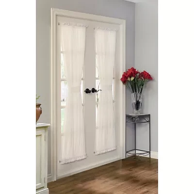 Rhapsody Lined Light-Filtering Rod Pocket Single Door Panel Curtain