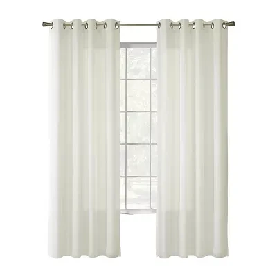 Rhapsody Lined Grommet Top Energy Saving Light-Filtering Single Curtain Panels