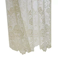 Limoges Rod Pocket Embroidered Sheer Single Curtain Panels