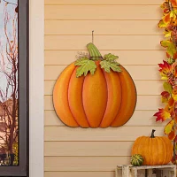 Glitzhome Fall Oversized Metal Pumpkin Christmas Yard Art