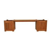 Meranti Wood Planter Box Patio Bench