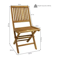 2 Pack Folding Patio Dining Chair