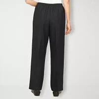 Alfred Dunner Classics Womens Mid Rise Straight Pull-On Pants