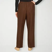 Alfred Dunner Classics Womens Mid Rise Straight Pull-On Pants