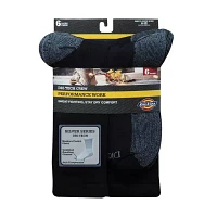 Dickies Dri-Tech Work 6 Pair Crew Socks Mens