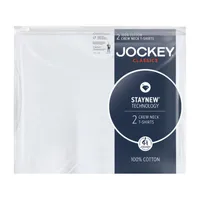 Jockey Classic Mens 2 Pack Short Sleeve Crew Neck T-Shirt Tall