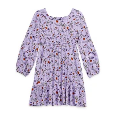 Thereabouts Little & Big Girls Long Sleeve A-Line Dress