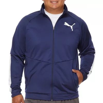 PUMA Contrast Mens Big and Tall Lightweight Track Jacket