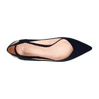 Journee Collection Womens Goldie Pointed Toe Kitten Heel Pumps