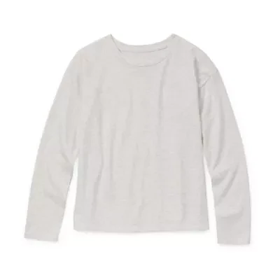 Thereabouts Little & Big Girls Round Neck Long Sleeve T-Shirt