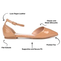 Journee Collection Womens Reba Ankle-Strap Ballet Flats