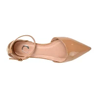 Journee Collection Womens Reba Ankle-Strap Ballet Flats