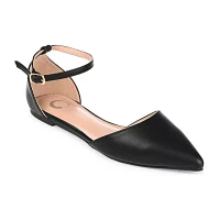 Journee Collection Womens Reba Ankle-Strap Ballet Flats